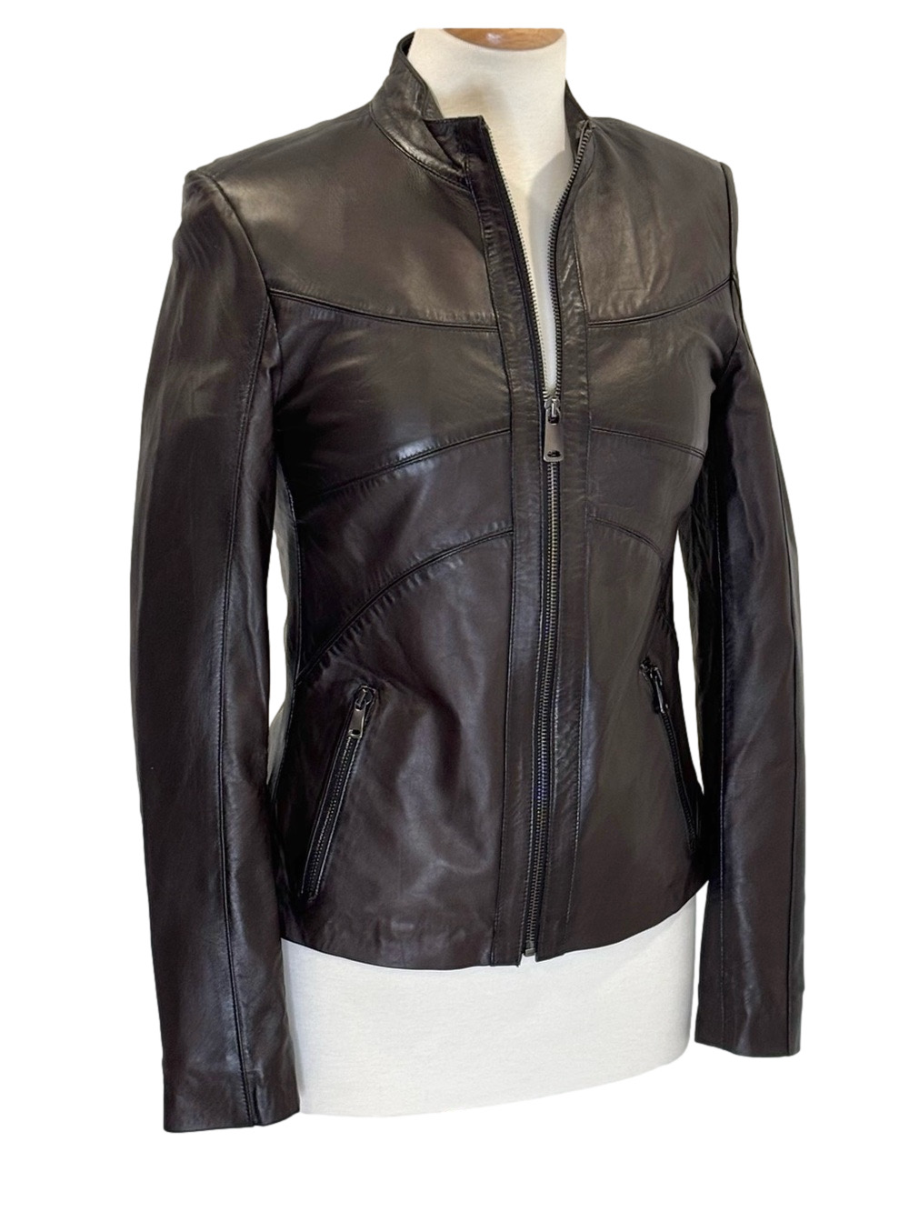 Al Capone brown/black leather jacket